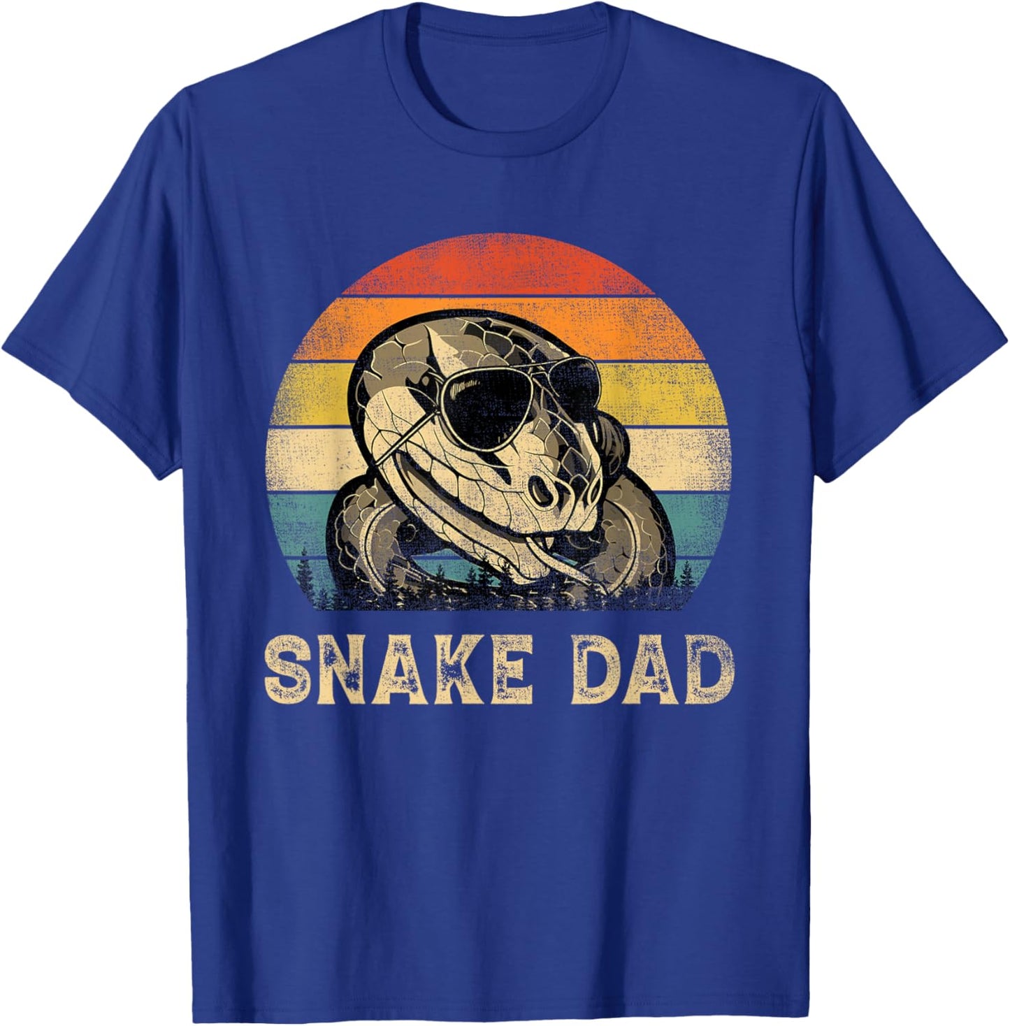 Vintage Snake Dad Snake Lovers Daddy Father's Day T-Shirt - T-Shirt | Royal