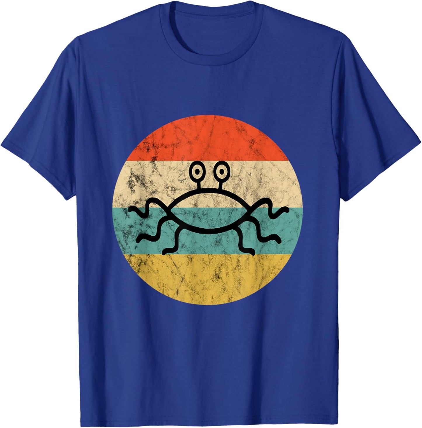 Flying Spaghetti Monster Pastafari Retro Sunset Church FSM T-Shirt - T-Shirt | Royal