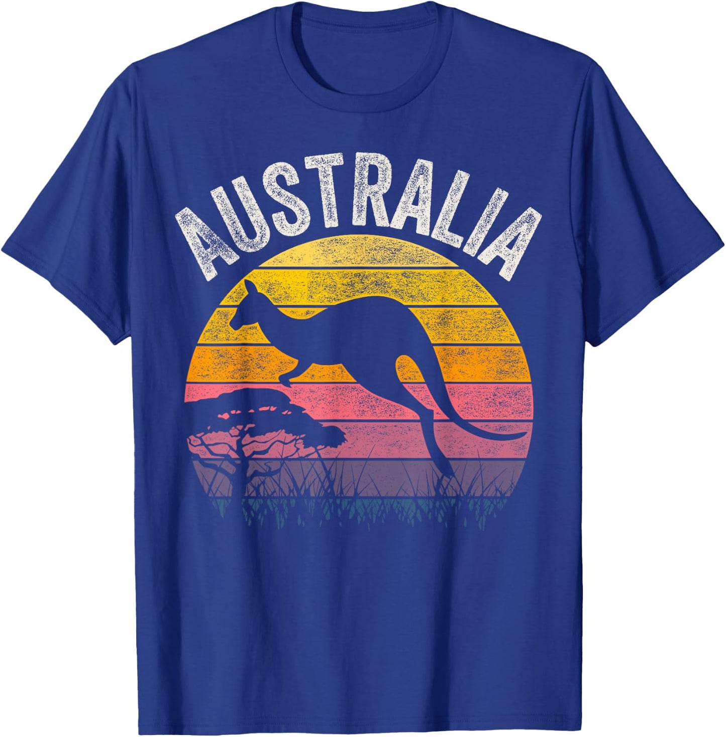 Australia Day Shirt Funny Australian Kangaroo Vintage T-Shirt - T-Shirt | Royal