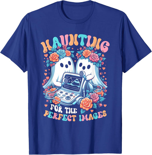 Retro Ultrasound Tech Halloween Echo Tech Vascular Tech T-Shirt - T-Shirt | Royal