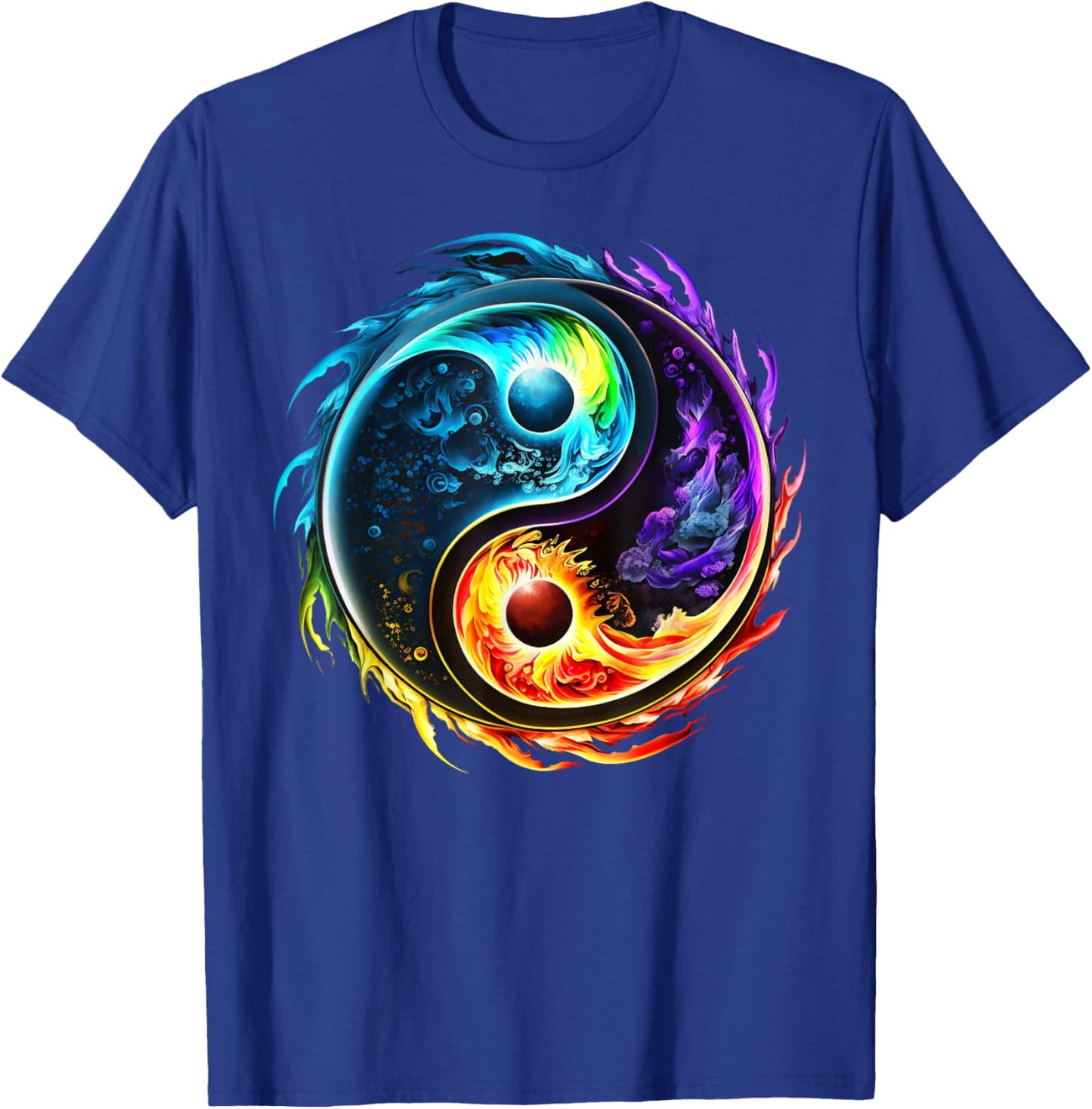YIN YANG, Taoism, Tai chi, Qi gong, polarity, duality, yoga T-Shirt - T-Shirt | Royal