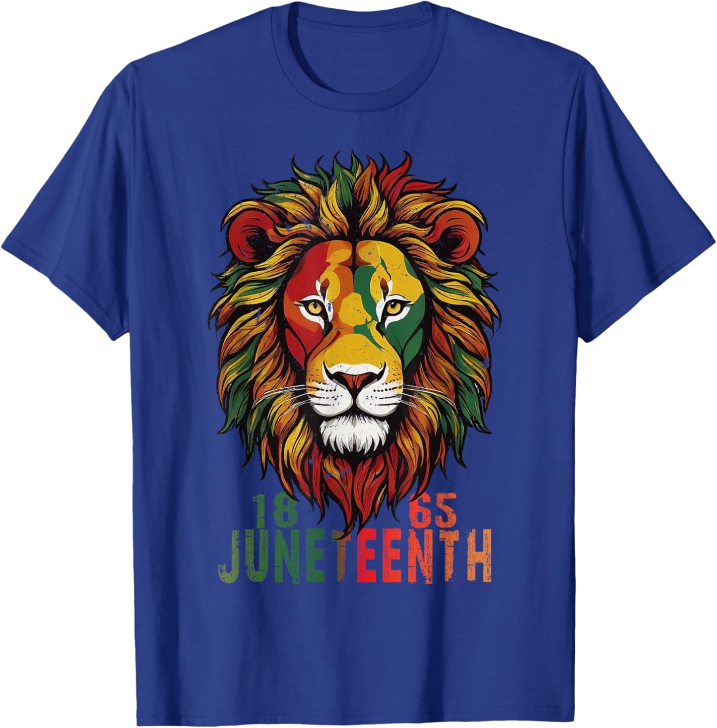 Juneteenth Men Women African American Black Lion 1865 King T-Shirt - T-Shirt | Royal