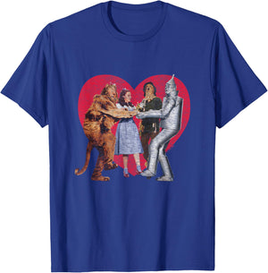 The Wizard of Oz - Oz Group Photo Heart T-Shirt - T-Shirt | Royal