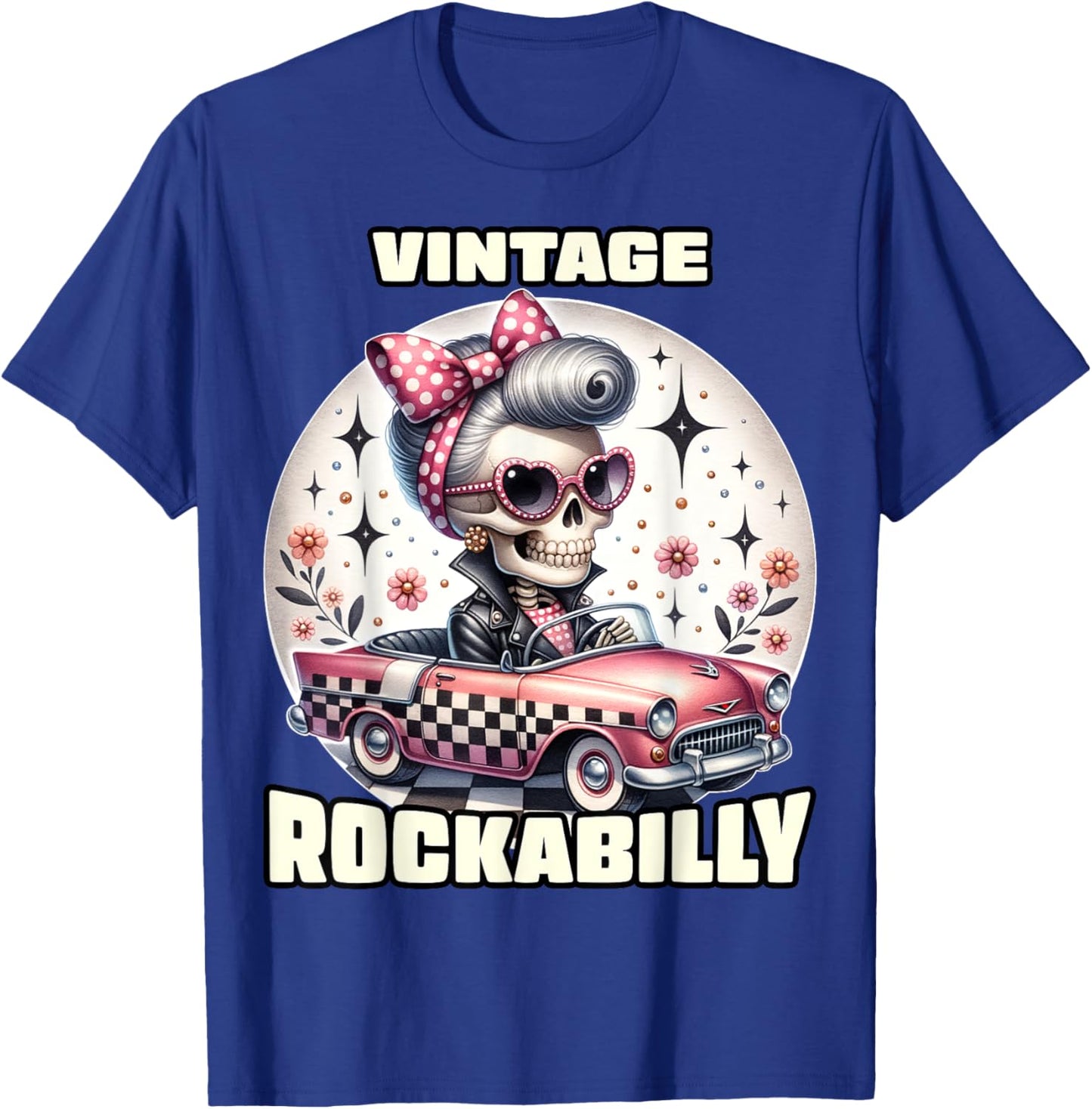 Vintage Rockabilly 50s Sock Hop Dance Doo Wop 1950s Art T-Shirt - T-Shirt | Royal