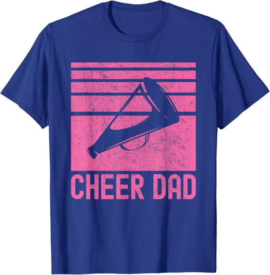 Cheer Dad Pink Cheerleading T-Shirt - T-Shirt | Royal