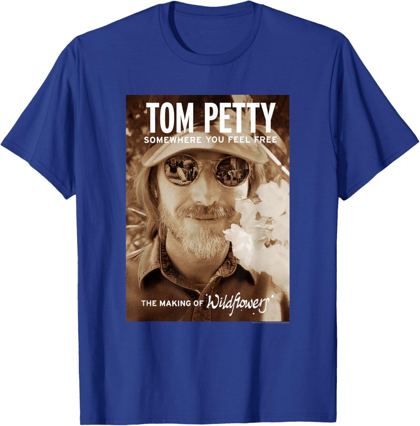 Tom Petty Somewhere You Feel Free The Making of Wildflowers T-Shirt - T-Shirt | Royal