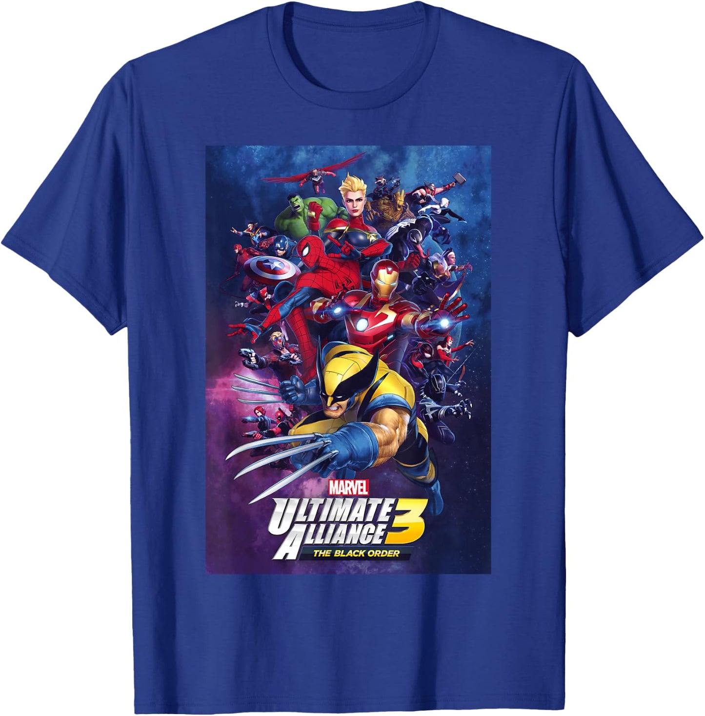 MARVEL ULTIMATE ALLIANCE 3: THE BLACK ORDER Poster T-Shirt - T-Shirt | Royal