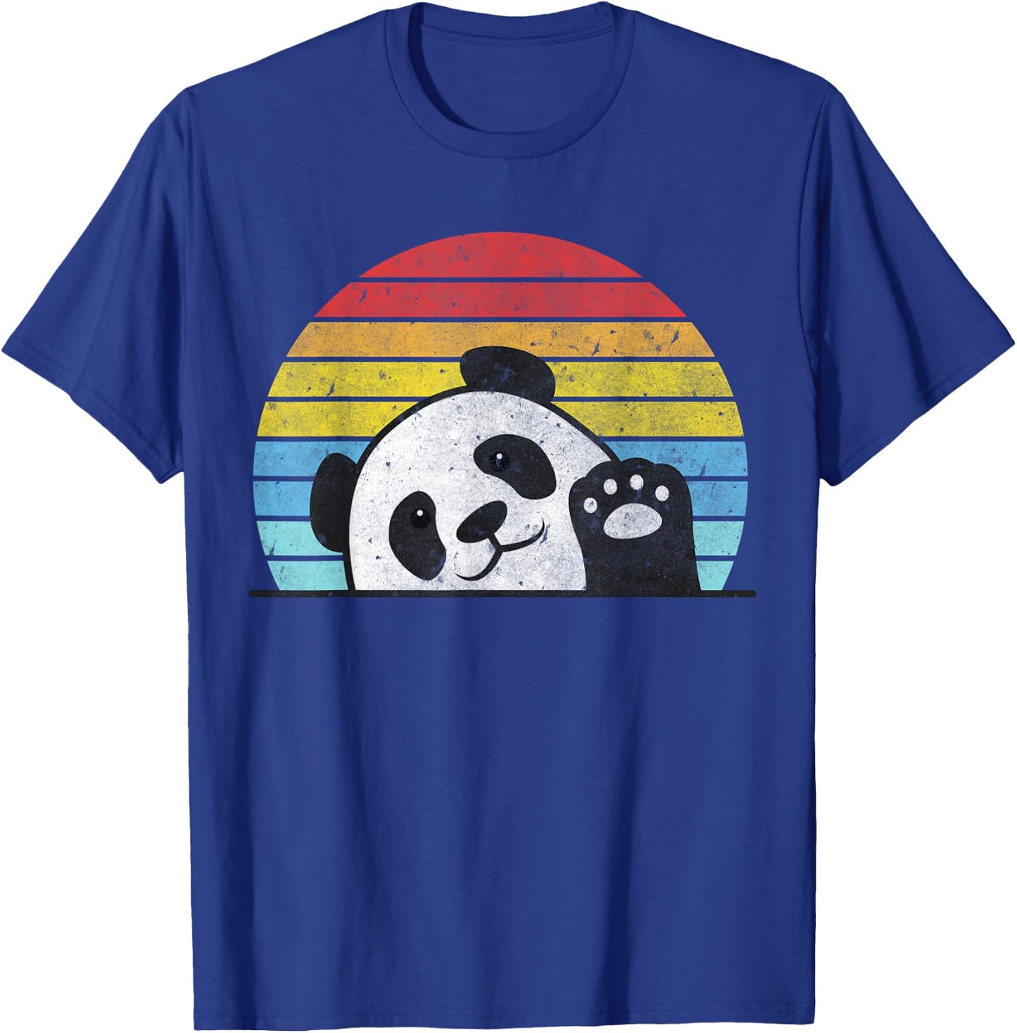 Retro Panda Cute Panda Bear Vintage Zookeeper Zoo Family Fan T-Shirt - T-Shirt | Royal