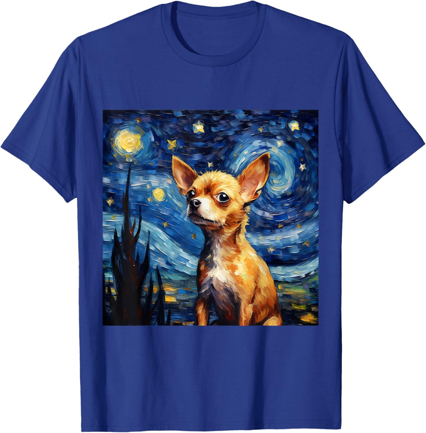 Chihuahua Starry Night - Chihuahua T-Shirt - T-Shirt | Royal