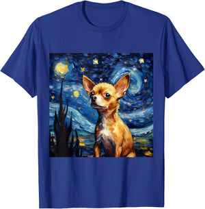 Chihuahua Starry Night - Chihuahua T-Shirt - T-Shirt | Royal