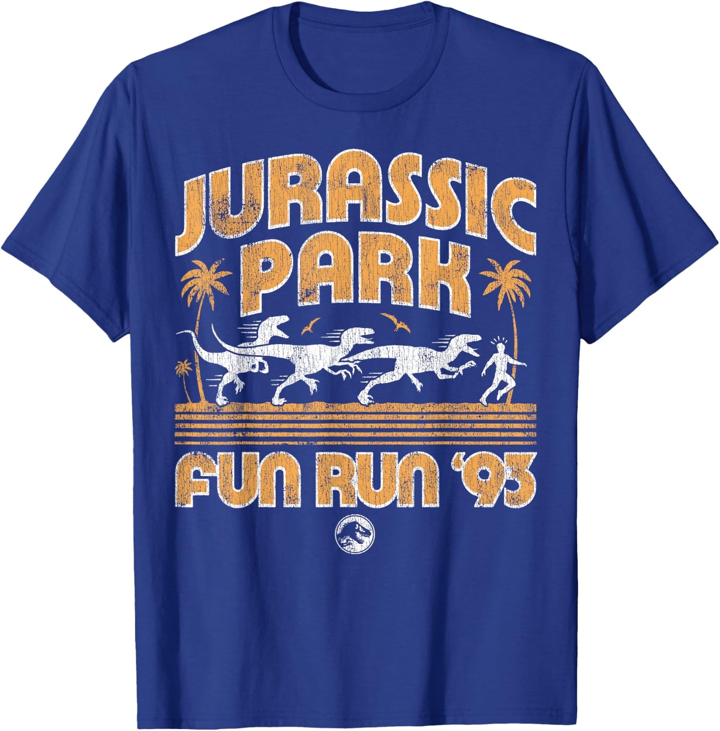 Jurassic Park Fun Run '93 T-Shirt - T-Shirt | Royal