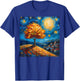 Maple Tree Van Gogh Starry Night Art Autumn Nature Lovers T-Shirt - T-Shirt | Royal
