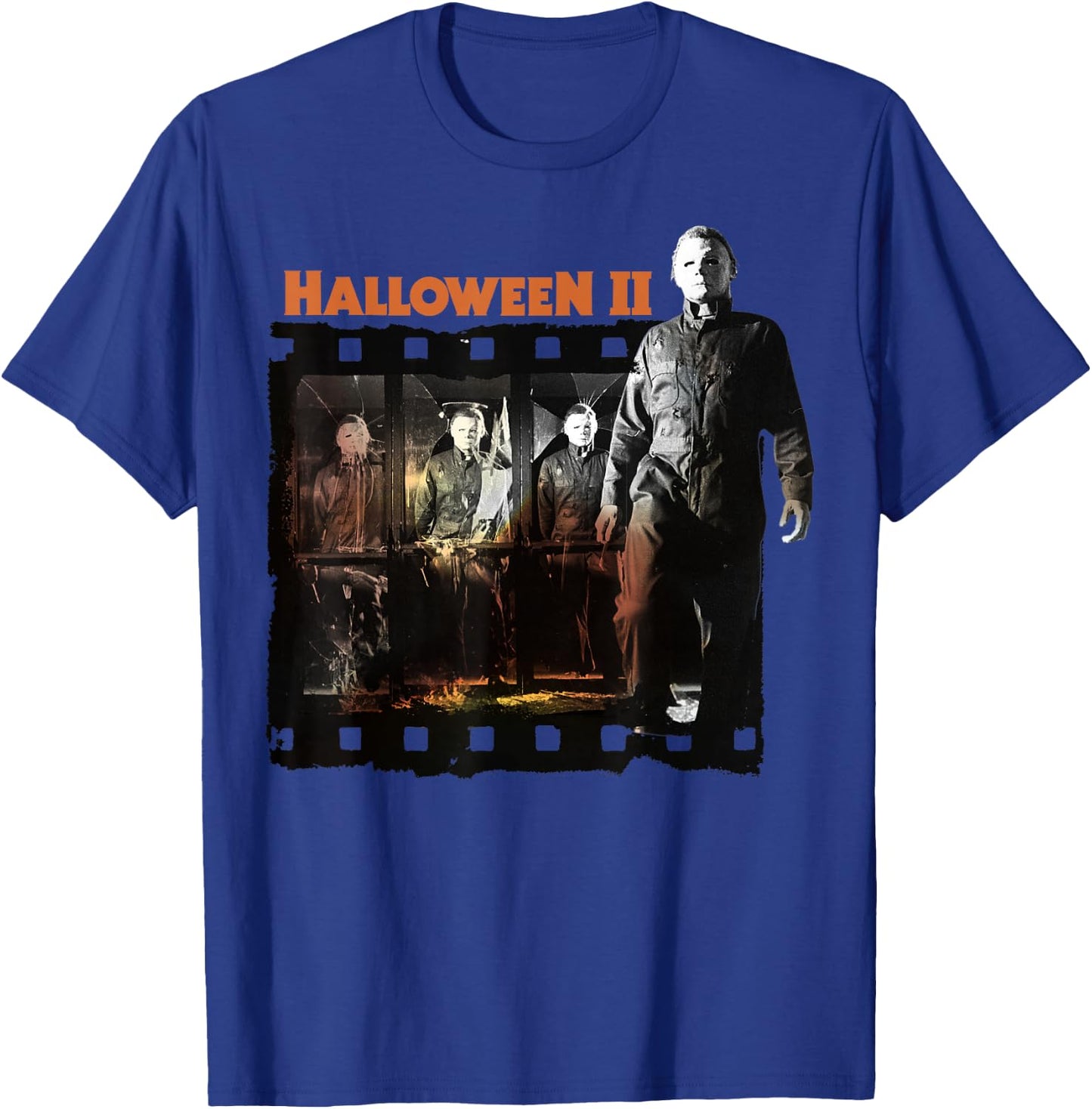 Halloween 2 Michael Myers Film Strip Poster T-Shirt - T-Shirt | Royal