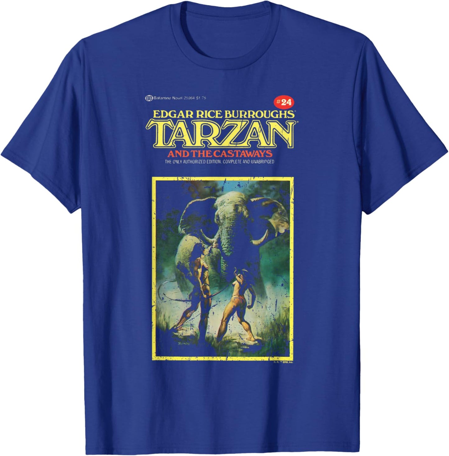 Tarzan And The Castaways Book Cover Art T-Shirt - T-Shirt | Royal