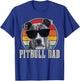 Pitbull Dad Vintage Sunglasses Funny Dog Owner T-Shirt - T-Shirt | Royal