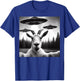 Goat Selfie With Alien UFO Funny Goat Gifts Women T-Shirt - T-Shirt | Royal
