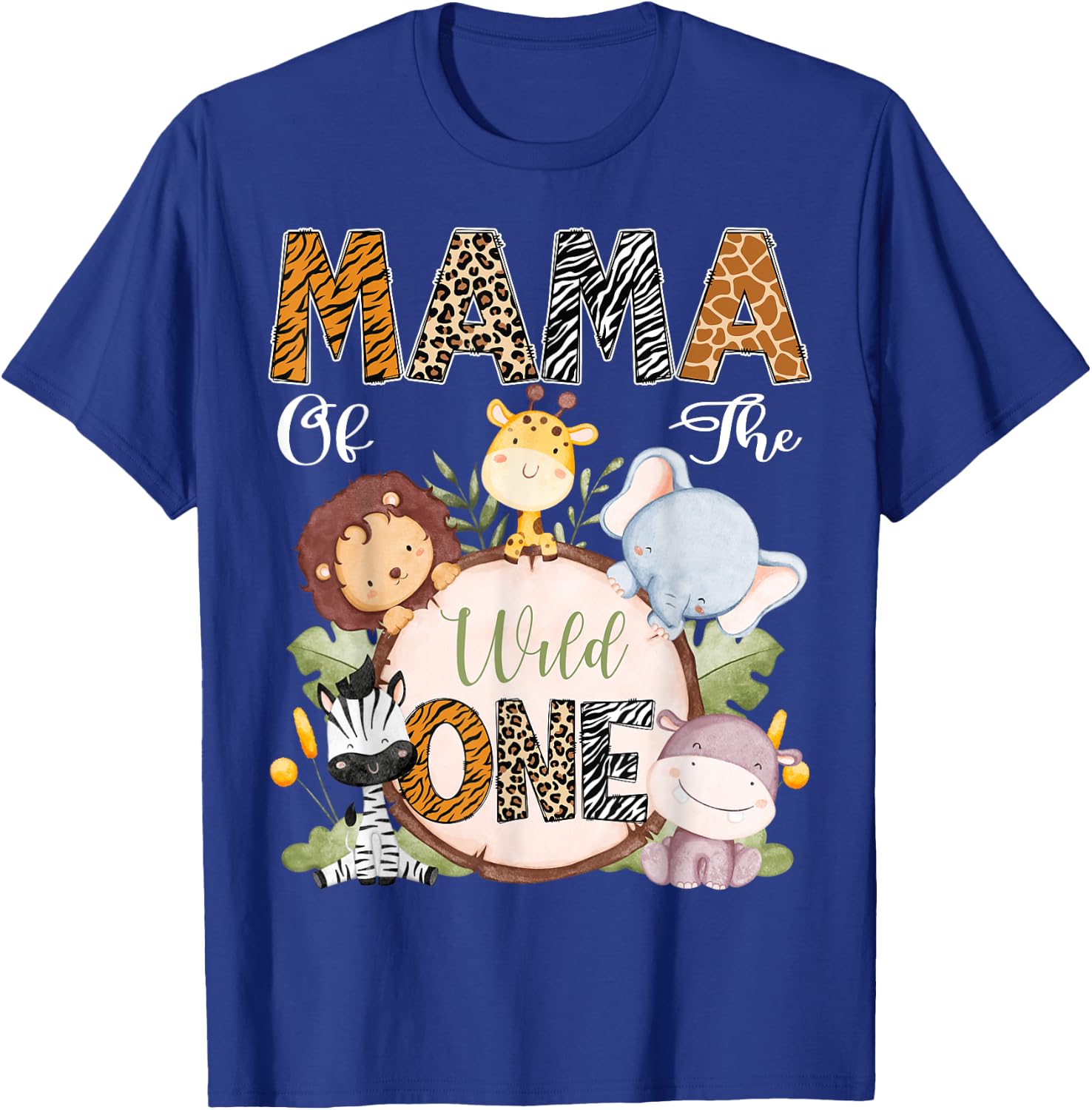 Mama Of The Wild One 1St Birthday Safari Woodland T-Shirt - T-Shirt | Royal