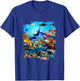 Ocean Dolphin Shark Turtle Coral Sea Fish Orca Whale Reef T-Shirt - T-Shirt | Royal