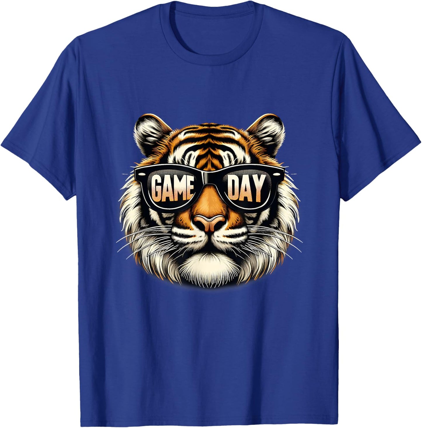 American Football Game Day Thanksgiving Tiger Cool Touchdown T-Shirt - T-Shirt | Royal