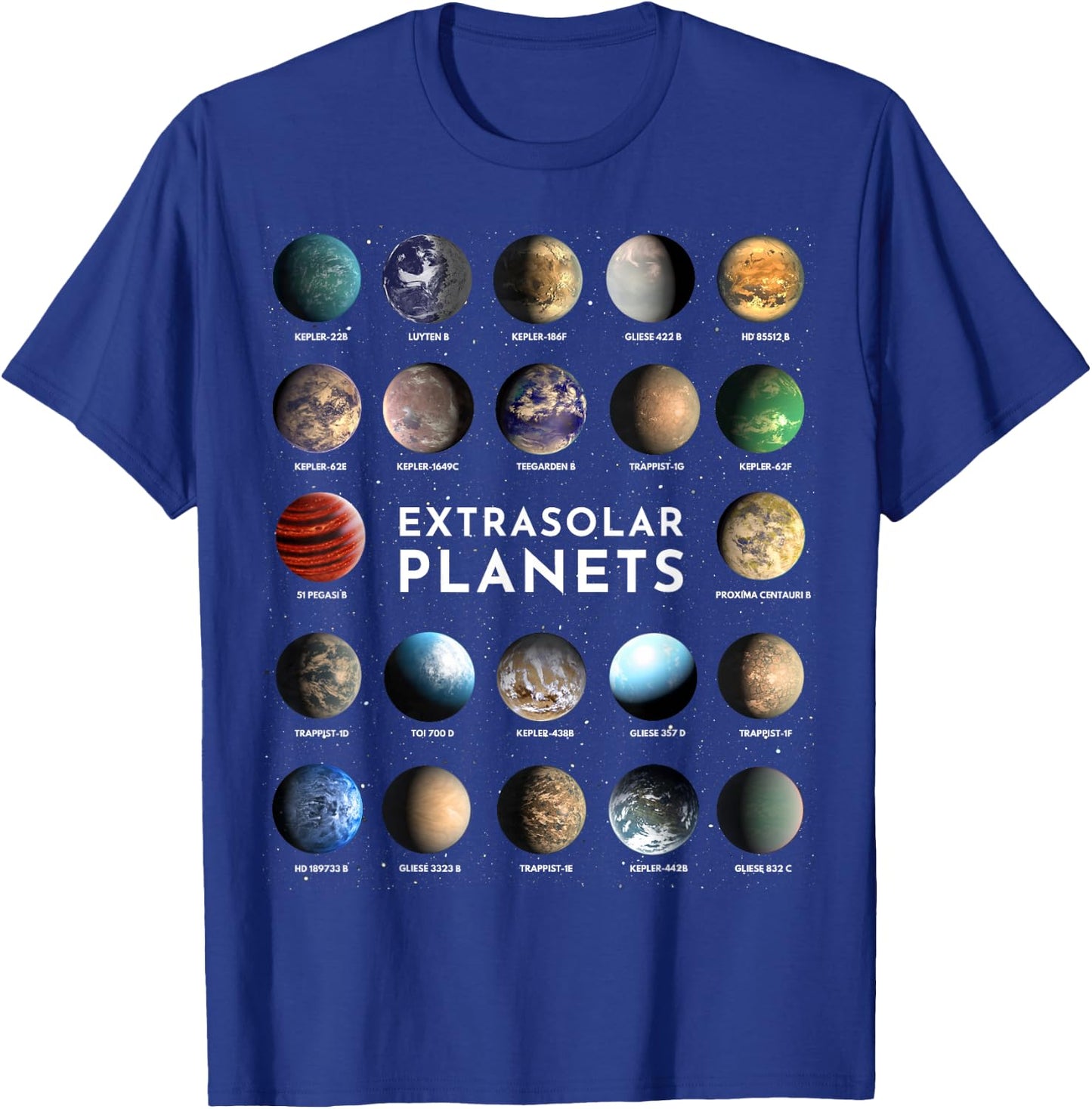 Exoplanet Extrasolar Planet Astronomy Space Astrophysics T-Shirt - T-Shirt | Royal