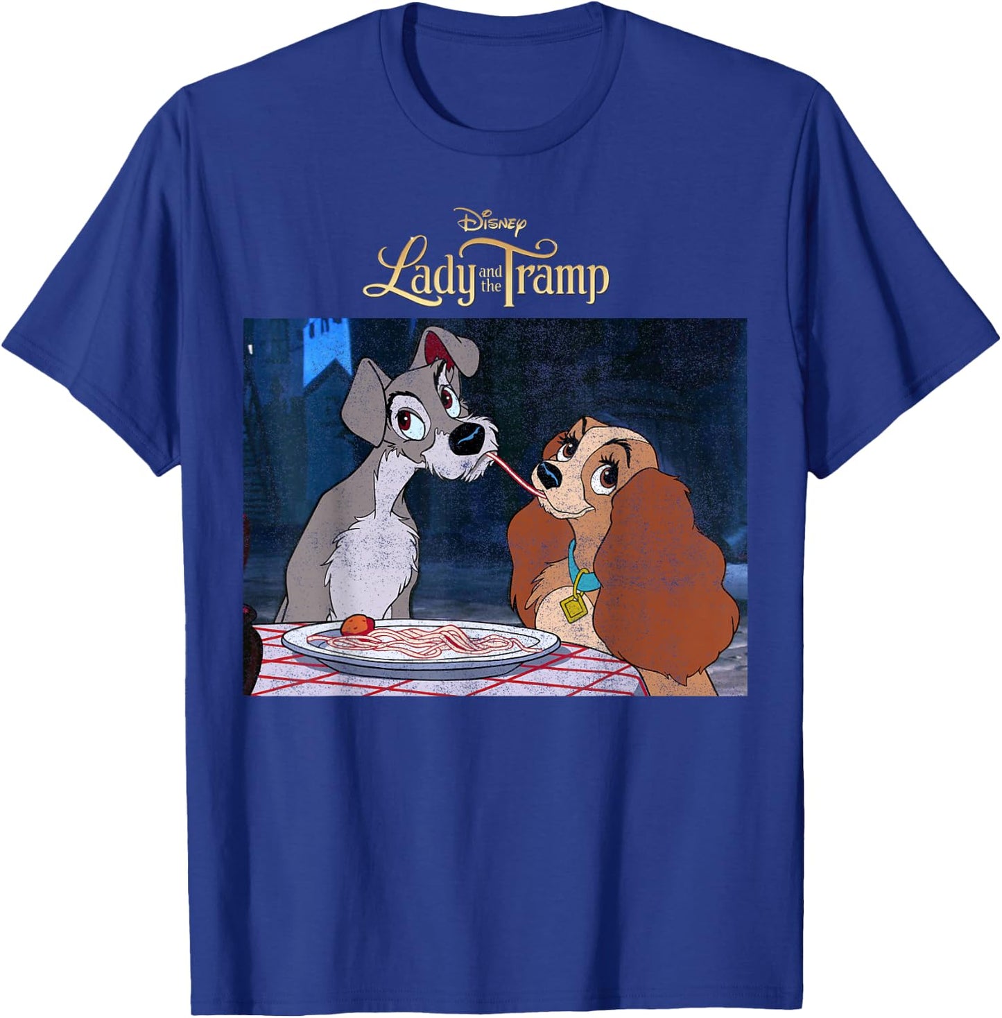 Disney Lady And The Tramp Iconic Scene Logo T-Shirt - T-Shirt | Royal