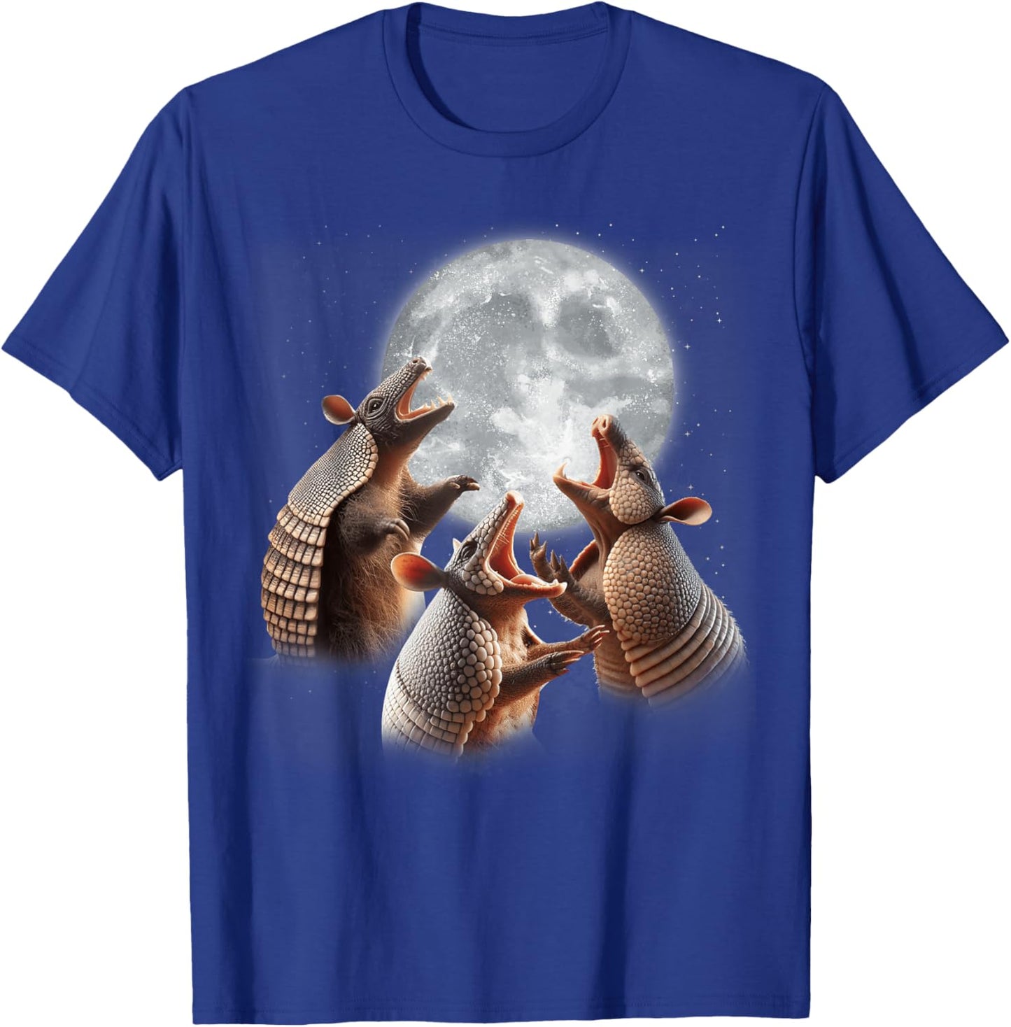 3 Armadillos Howling At The Moon Funny Armadillo Lover Kids T-Shirt - T-Shirt | Royal