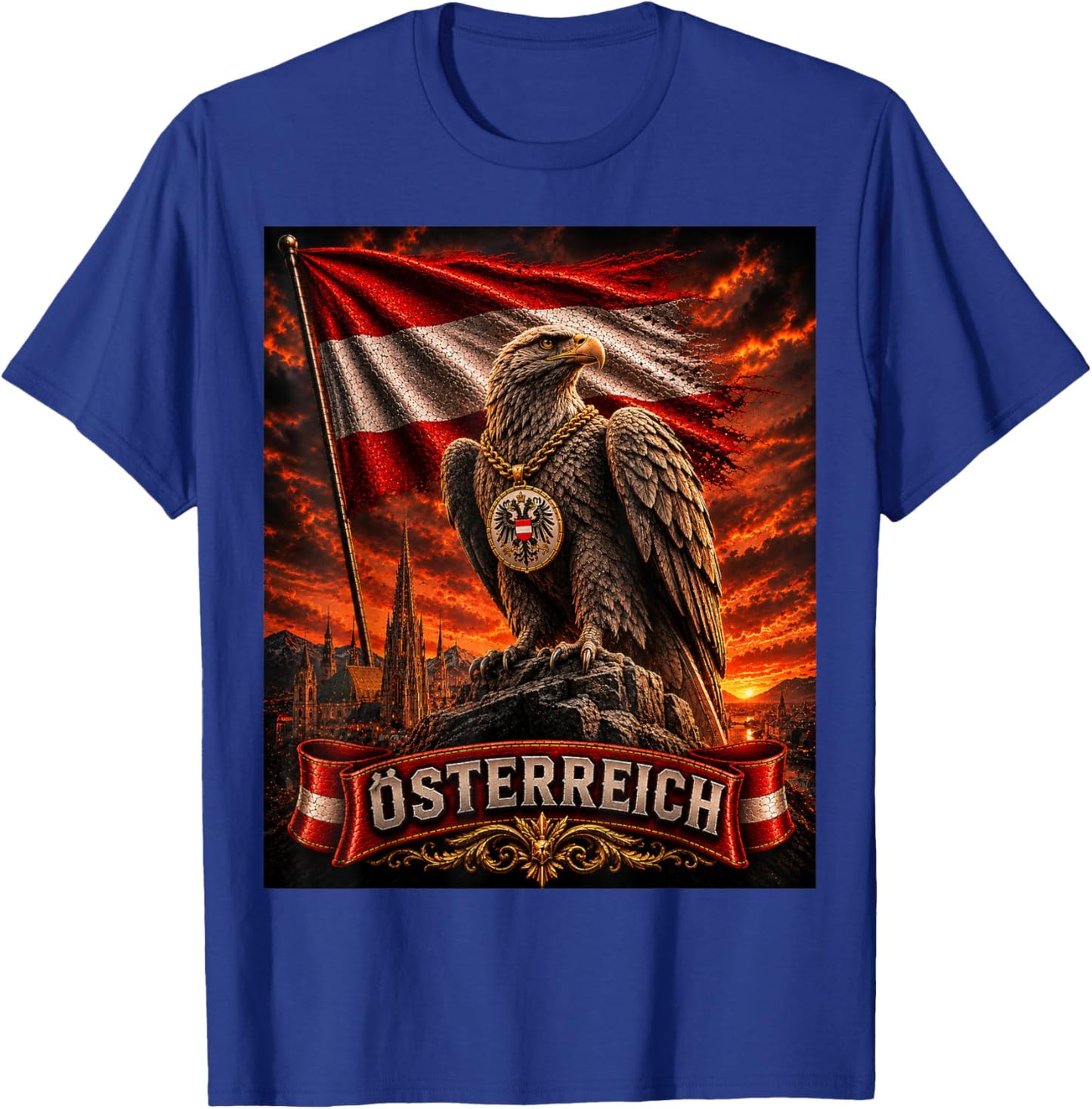 Österreich Shirt Herren & Damen Trikot Austria Adler T-Shirt - T-Shirt | Royal