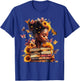 Queen Melanin Black Women Butterfly Sunflower Black History T-Shirt - T-Shirt | Royal