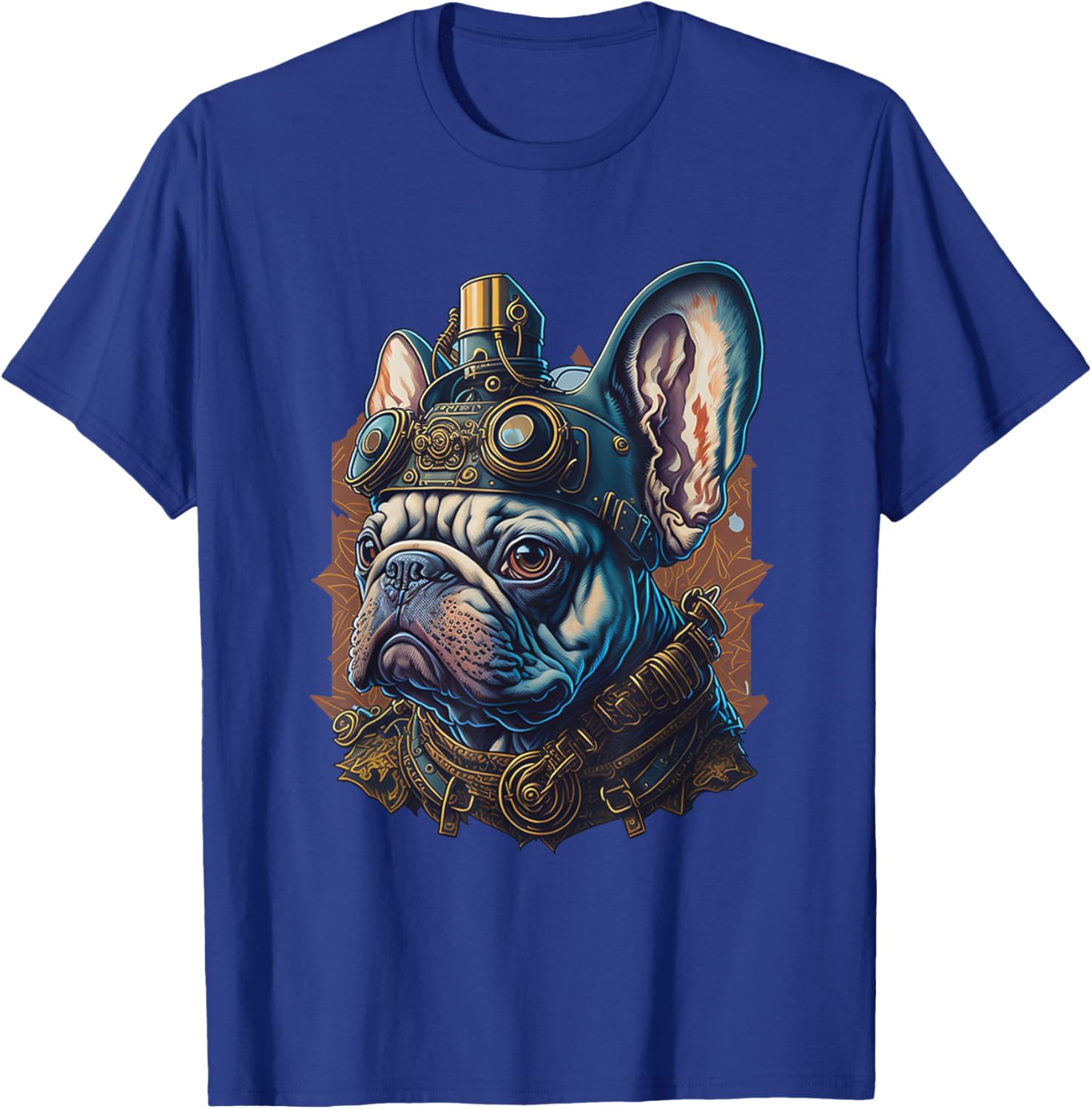 French Bulldog Dogs Steampunk Vintage Machines T-Shirt - T-Shirt | Royal