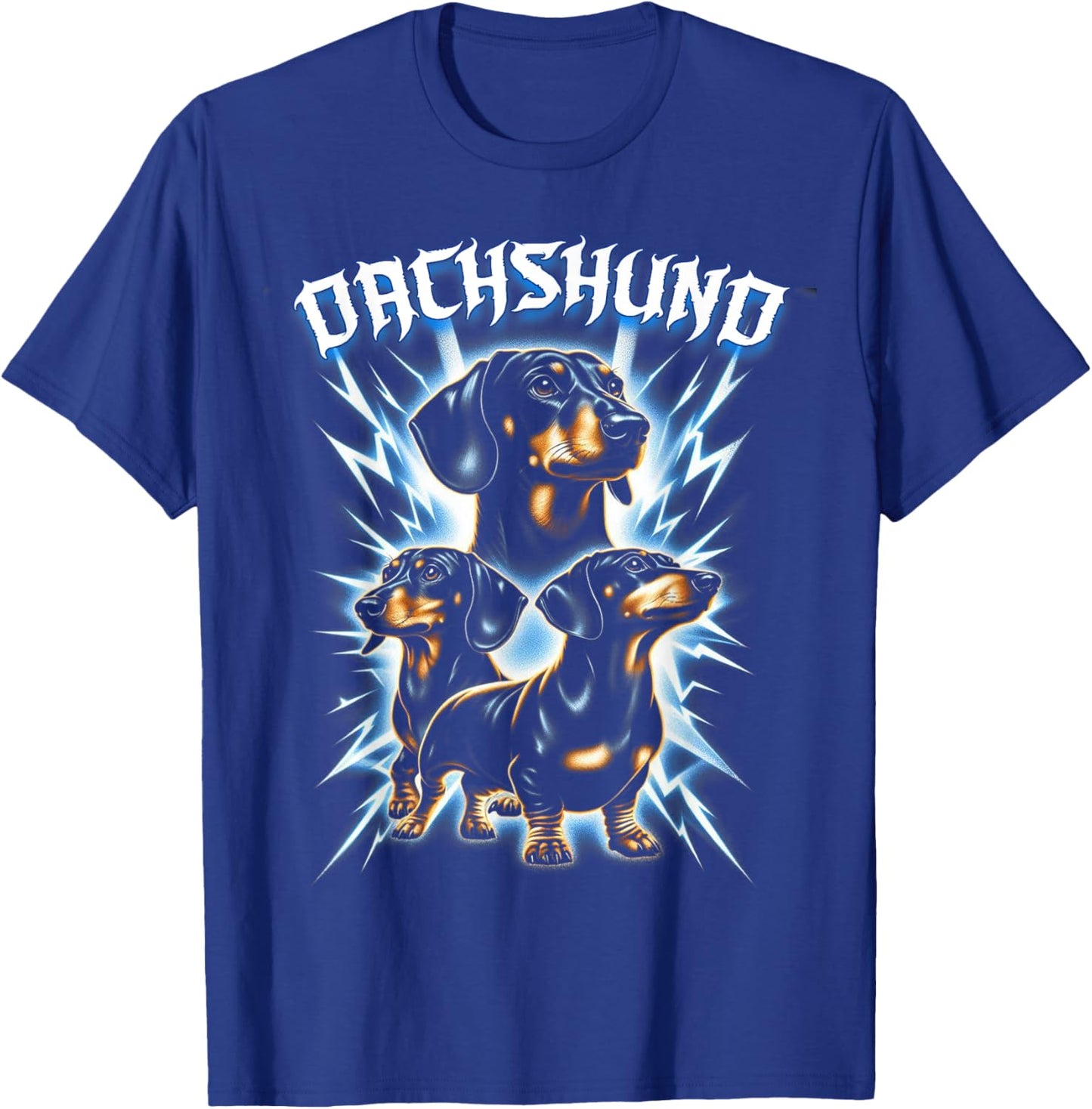 Dachshund Heavy Metal Weiner Weenie Dog Lover Rock And Roll Men Women Kids T-Shirt - T-Shirt | Royal