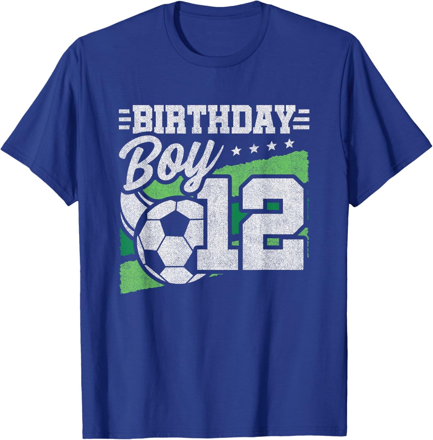 12 Year Old Soccer Birthday - Boys 12th Birthday Soccer T-Shirt - T-Shirt | Royal