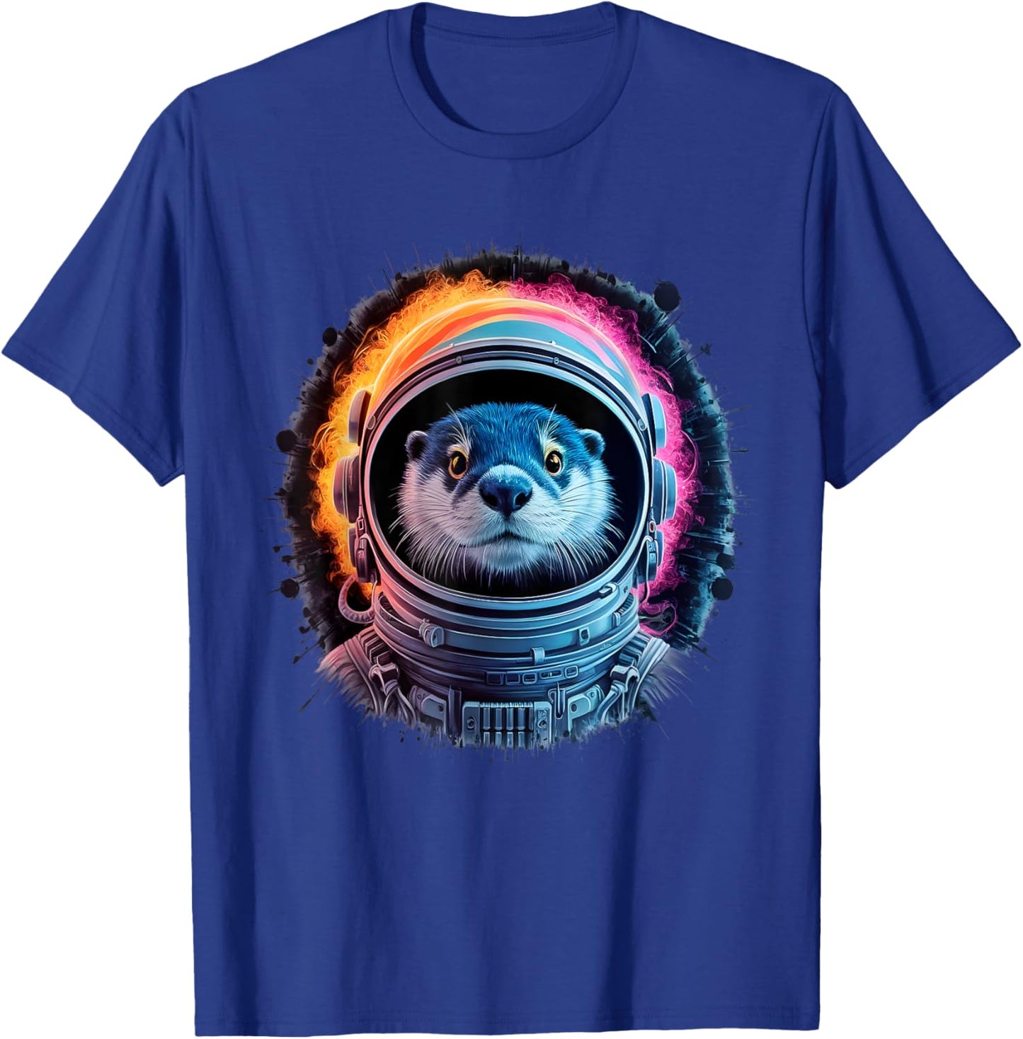 Otter Men Woman Otter Colorful Space Astronaut Otter T-Shirt - T-Shirt | Royal