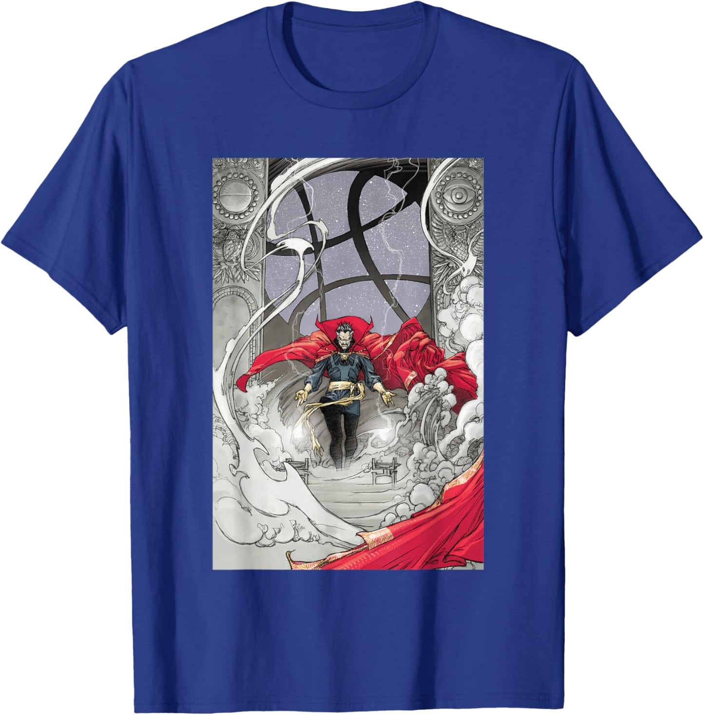 Marvel Comics Retro Classic Dr. Strange Epic Comic Scene T-Shirt - T-Shirt | Royal