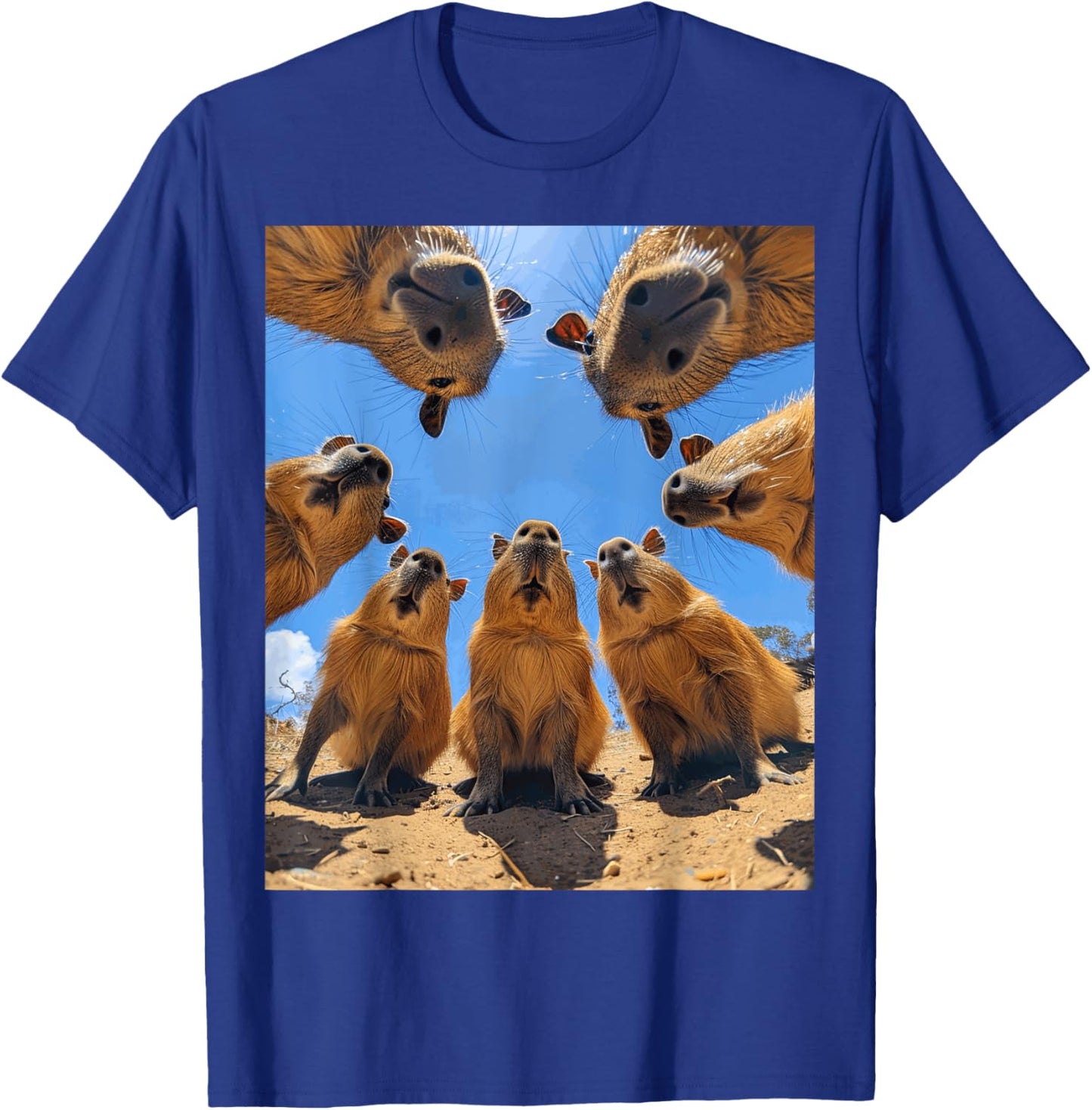 Funny Graphic Capybara T-Shirt - T-Shirt | Royal