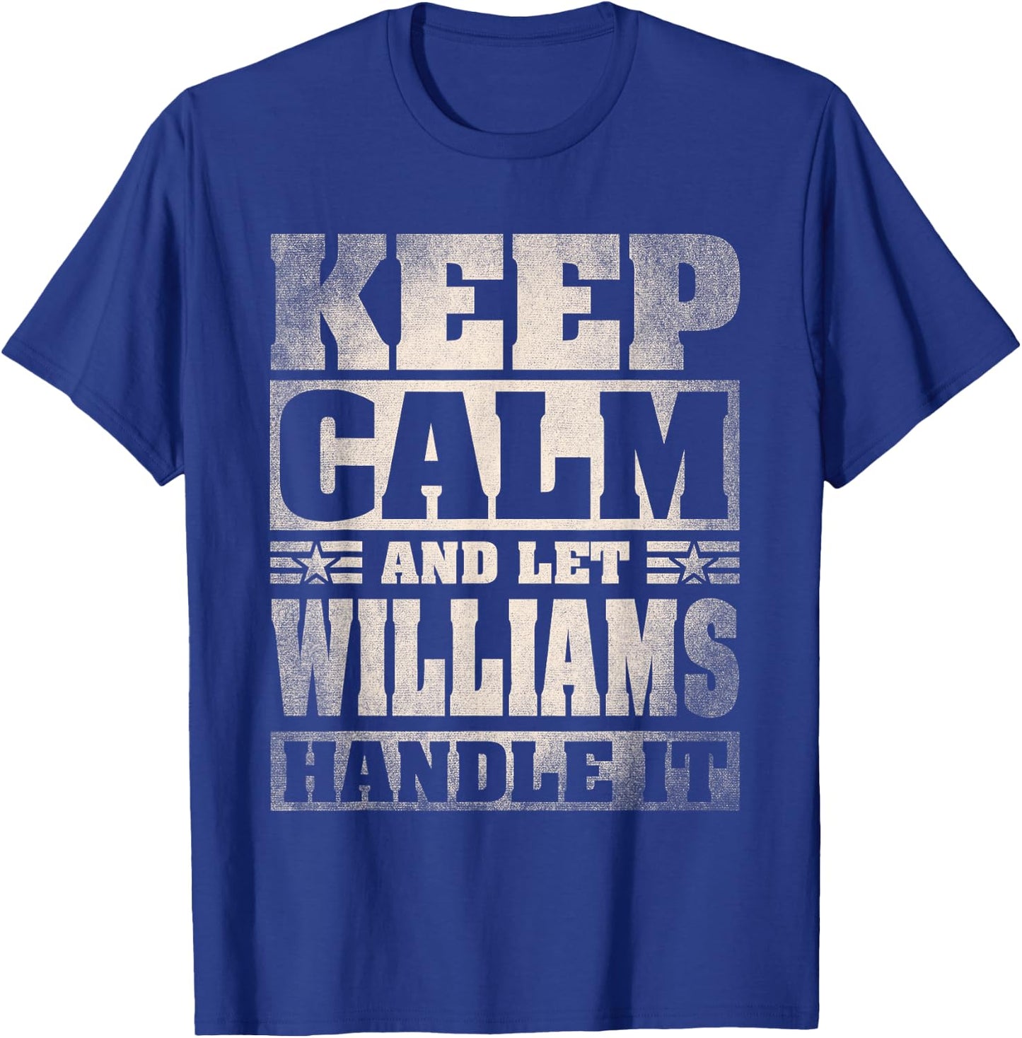 Williams Name Shirt Personalized Williams Last Name T-Shirt - T-Shirt | Royal