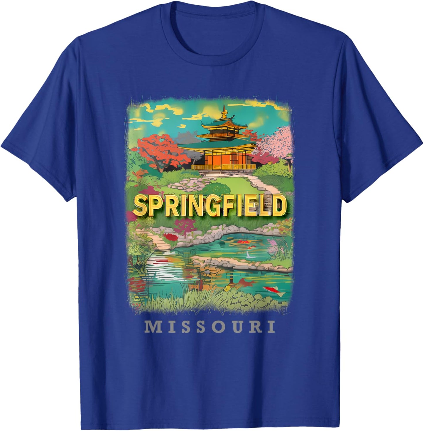 Springfield Missouri MO Urban Greenery and History SD769 T-Shirt - T-Shirt | Royal