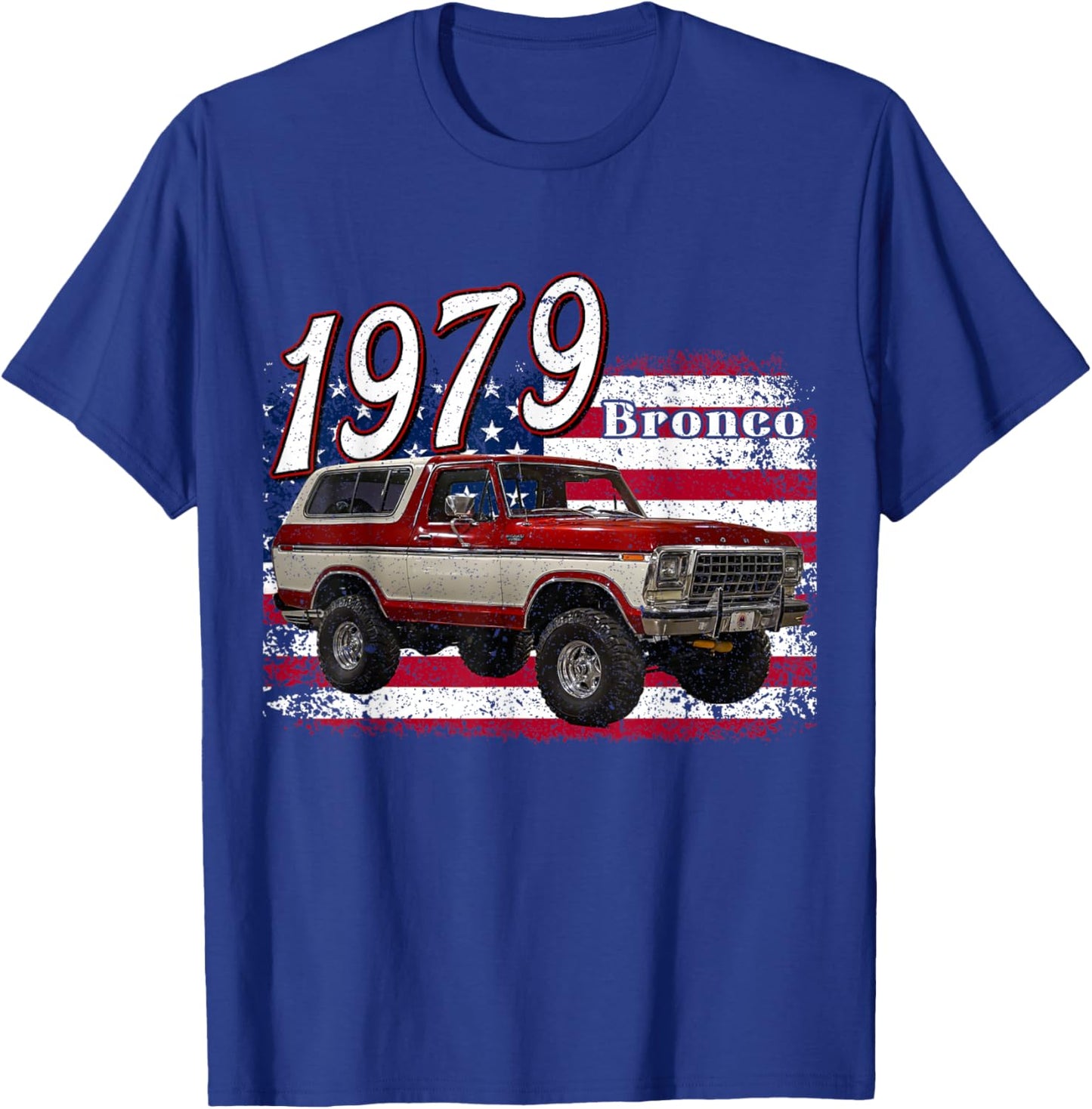 1979 79 Bronco SUV Car T-Shirt - T-Shirt | Royal
