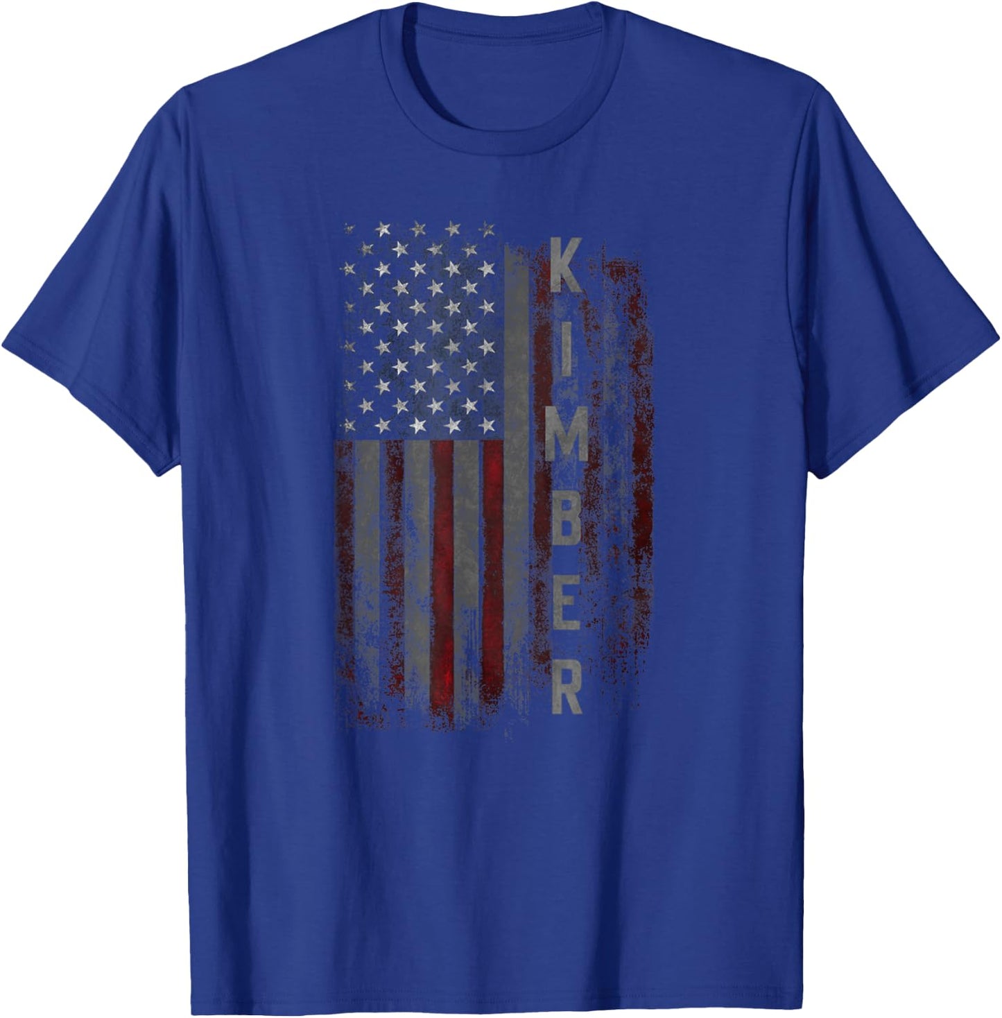 Kimber Family American Flag Gift T-Shirt - T-Shirt | Royal