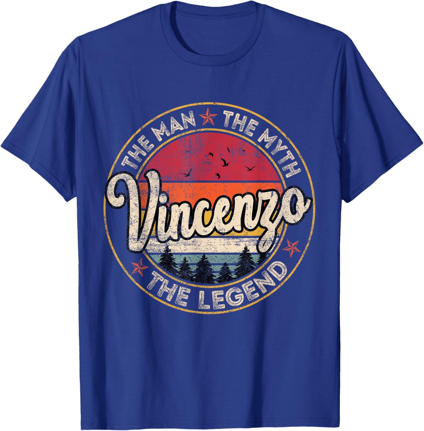 Vincenzo The Man The Myth The Legend Personalized Name T-Shirt - T-Shirt | Royal