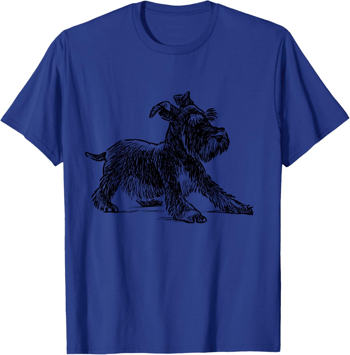 Schnauzer Art Mini Schnauzer Dog Cool Sketch T-Shirt - T-Shirt | Royal