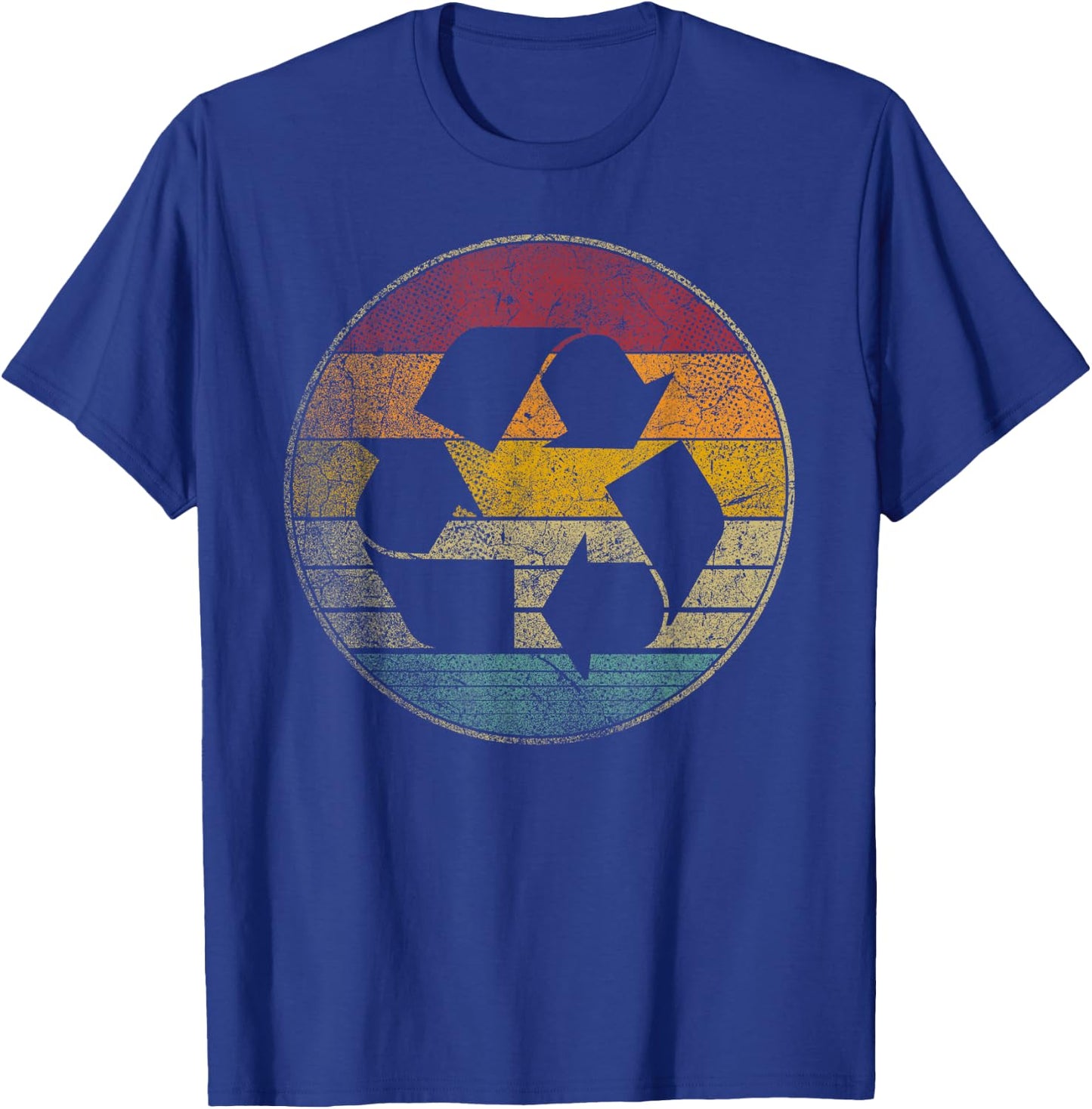 Recycle Logo Earth Day Nature Planet Conservation Retro Gift T-Shirt - T-Shirt | Royal
