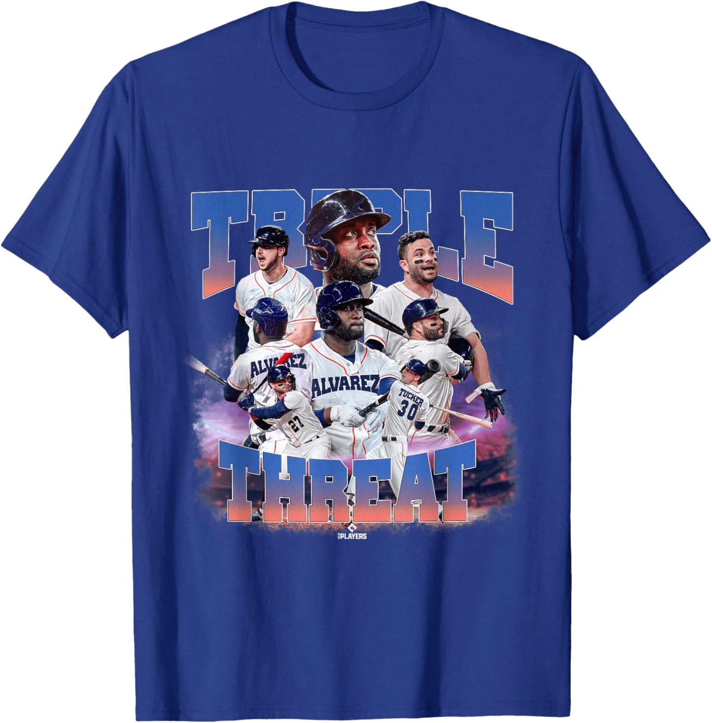Alvarez, Tucker, & Altuve | Houston MLB Players | TRIO4003 T-Shirt - T-Shirt | Royal