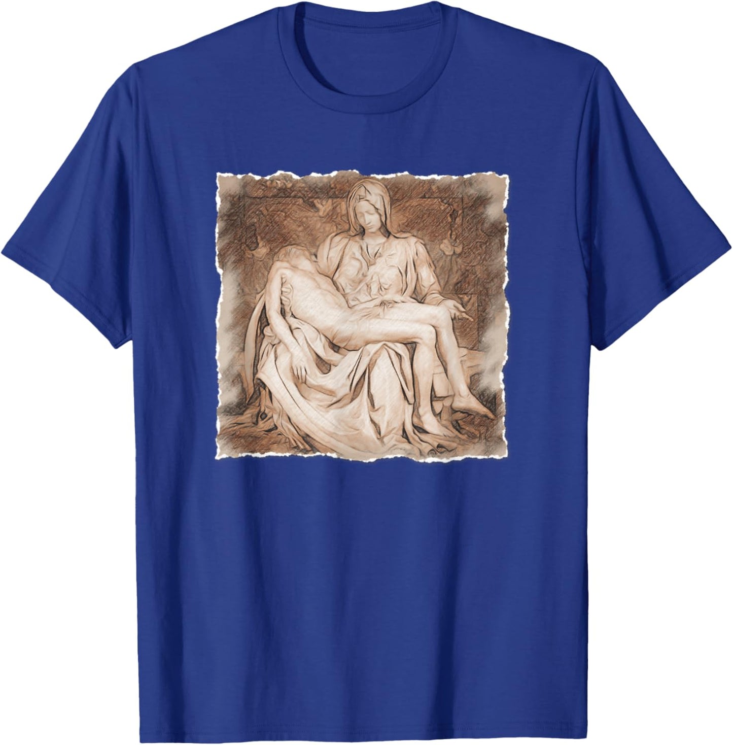 The Pity - La Pietà Statue, Michelangelo Renaissance Art T-Shirt - T-Shirt | Royal