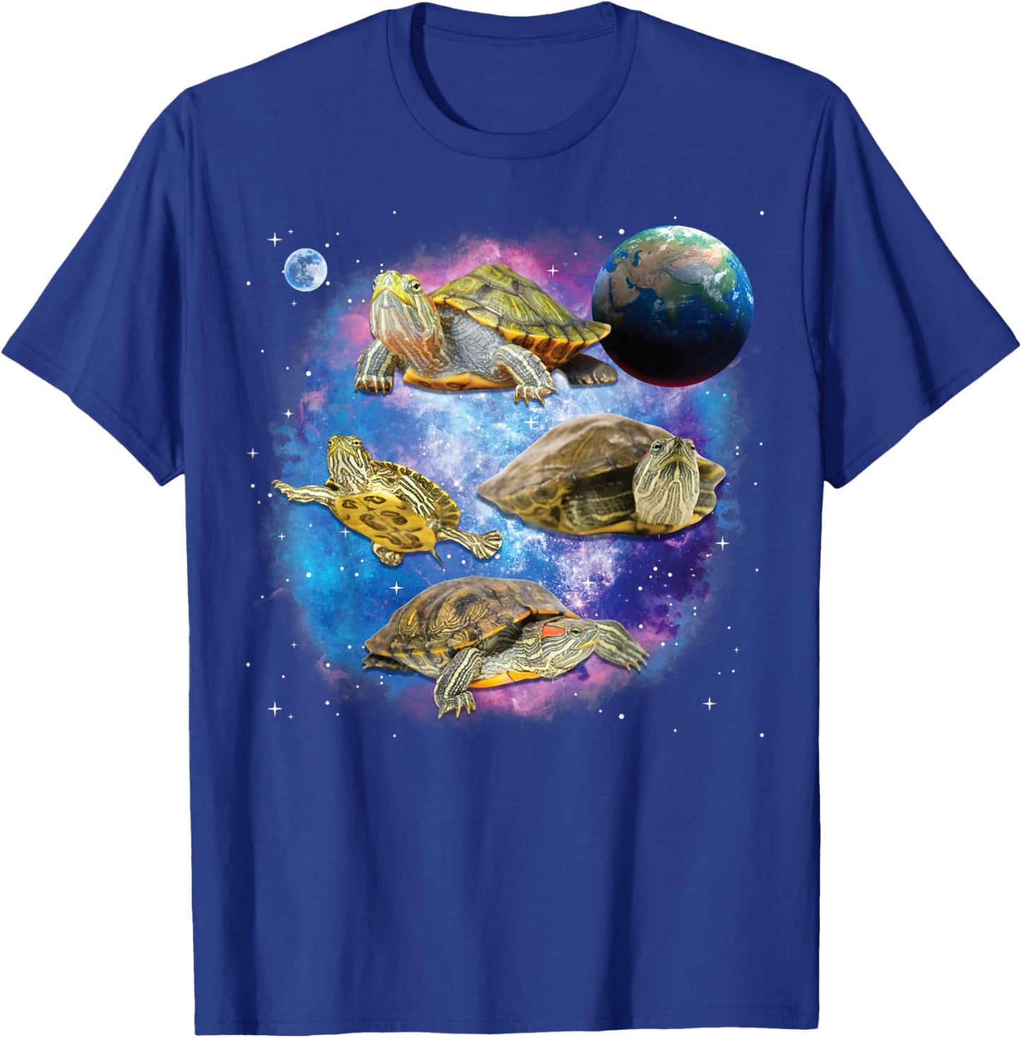 Red Eared Slider in Space, Funny Red Eared Slider T-Shirt - T-Shirt | Royal