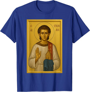 Orthodox Saint Stephen Protomartyr Icon T-Shirt - T-Shirt | Royal