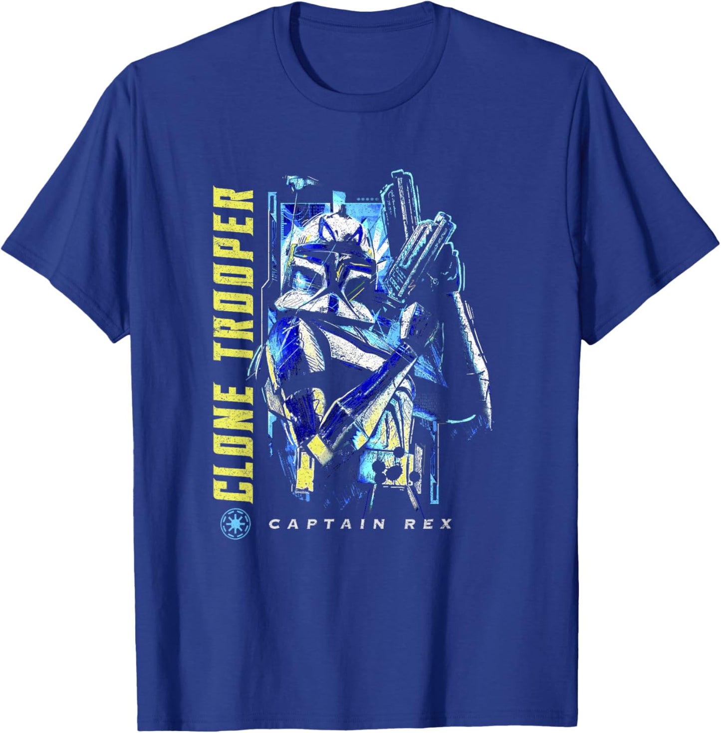 Star Wars: The Clone Wars Captain Rex Clone Trooper Poster T-Shirt - T-Shirt | Royal
