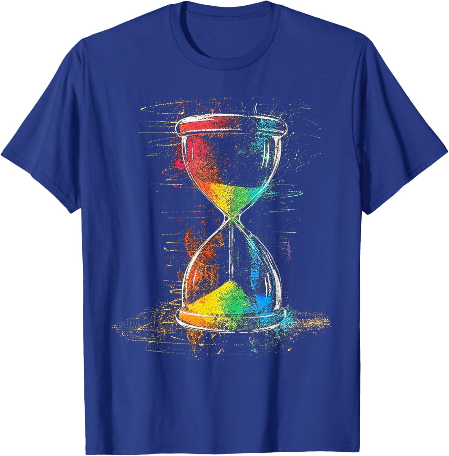 Hourglass Watercolor Paint Abstract Art Graphic T-Shirt - T-Shirt | Royal
