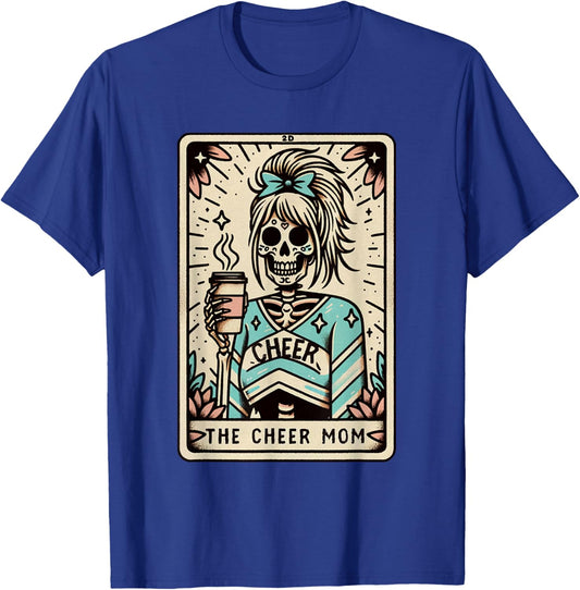 Funny Cheer Mom Halloween, Tarot Card Cheerleading Mom T-Shirt - T-Shirt | Royal