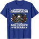 Proud Grandson Of An Air Force Veteran Military Vet's Family T-Shirt - T-Shirt | Royal