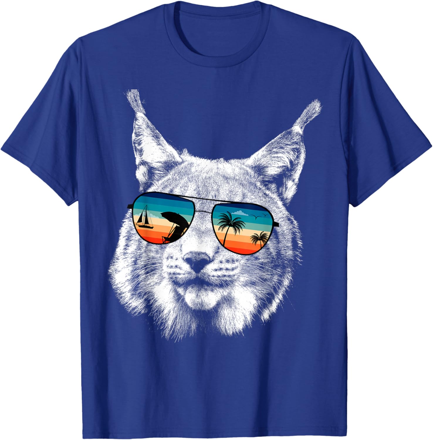 BOBCAT Shirts With Glasses Sunglasses Retro Style T-Shirt - T-Shirt | Royal
